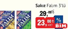 FALIM NANE AROMALI ŞEKERSİZ SAKIZ 7 GR 3'LÜ